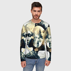 Лонгслив мужской Игра разума в стиле абстрактный экспрессионизм, цвет: 3D-принт — фото 2