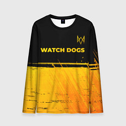 Лонгслив мужской Watch Dogs - gold gradient посередине, цвет: 3D-принт