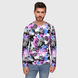 Лонгслив мужской Multicolored wild cats, цвет: 3D-принт — фото 2