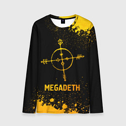 Мужской лонгслив Megadeth - gold gradient