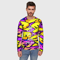 Лонгслив мужской Сохранять спокойствие, цвет: 3D-принт — фото 2