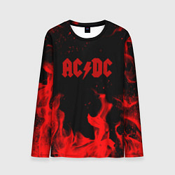 Лонгслив мужской AC DC огненный стиль, цвет: 3D-принт