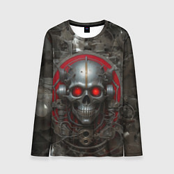 Мужской лонгслив Металлический череп