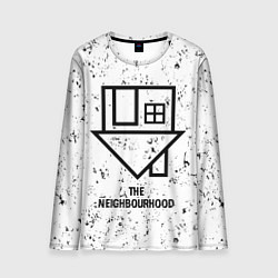 Мужской лонгслив The Neighbourhood glitch на светлом фоне
