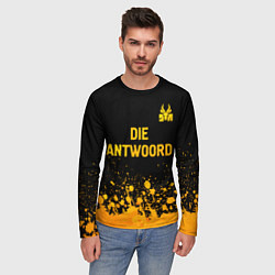Лонгслив мужской Die Antwoord - gold gradient посередине, цвет: 3D-принт — фото 2