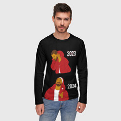 Лонгслив мужской Дрейк 2023-2024, цвет: 3D-принт — фото 2