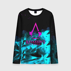 Мужской лонгслив Assassins Creed flame neon