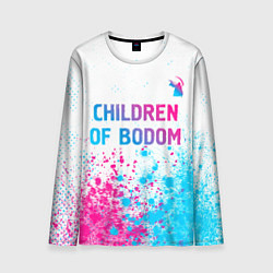 Лонгслив мужской Children of Bodom neon gradient style посередине, цвет: 3D-принт