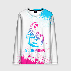 Лонгслив мужской Scorpions neon gradient style, цвет: 3D-принт
