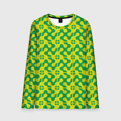 Мужской лонгслив Паттерн из трансформированных геометрических фигур