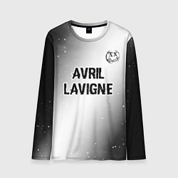 Мужской лонгслив Avril Lavigne glitch на светлом фоне посередине