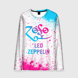 Мужской лонгслив Led Zeppelin neon gradient style