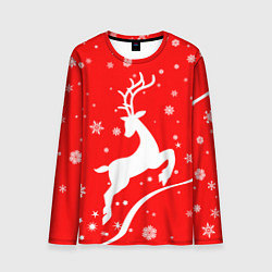 Лонгслив мужской Christmas deer, цвет: 3D-принт