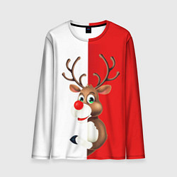 Мужской лонгслив Christmas deer art