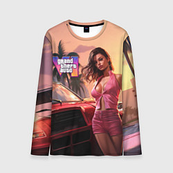 Лонгслив мужской GTA 6 girl vice city, цвет: 3D-принт