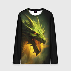 Лонгслив мужской Злой зеленый дракон 2024, цвет: 3D-принт