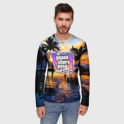 Лонгслив мужской Grand theft auto 6 vice city, цвет: 3D-принт — фото 2