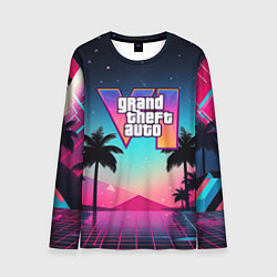 Мужской лонгслив GTA 6 summer abstract