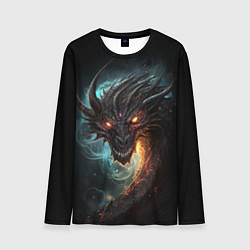 Мужской лонгслив Фэнтази дракон символ 2024