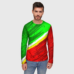 Лонгслив мужской Расцветка Зеленоградского флага, цвет: 3D-принт — фото 2