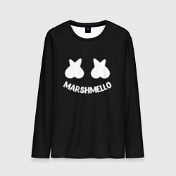 Лонгслив мужской Маршмеллоу белое лого, цвет: 3D-принт