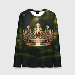 Лонгслив мужской Королевская корона узорная, цвет: 3D-принт