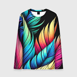 Мужской лонгслив Color feathers - neon