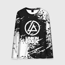 Мужской лонгслив Linkin park logo краски текстура