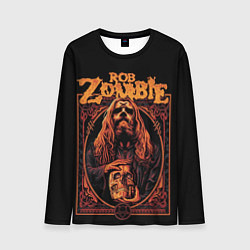 Лонгслив мужской Rob zombie skull, цвет: 3D-принт