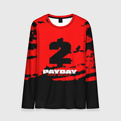 Лонгслив мужской Payday 2 краски, цвет: 3D-принт