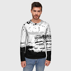 Лонгслив мужской Deathloop чёрные краски, цвет: 3D-принт — фото 2