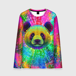 Лонгслив мужской Цветная панда, цвет: 3D-принт