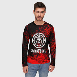 Лонгслив мужской Silent hill лого blood, цвет: 3D-принт — фото 2
