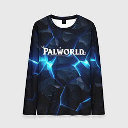 Мужской лонгслив Palworld logo blue ice