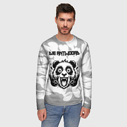 Лонгслив мужской Die Antwoord рок панда на светлом фоне, цвет: 3D-принт — фото 2