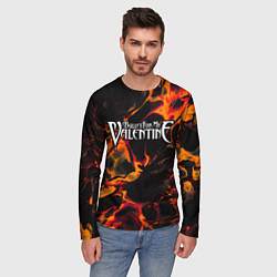 Лонгслив мужской Bullet For My Valentine red lava, цвет: 3D-принт — фото 2