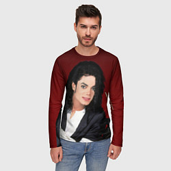 Лонгслив мужской Michael Jackson с пантерой и автографом, цвет: 3D-принт — фото 2