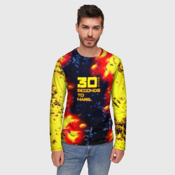 Лонгслив мужской Thirty Seconds to Mars огненное лого, цвет: 3D-принт — фото 2