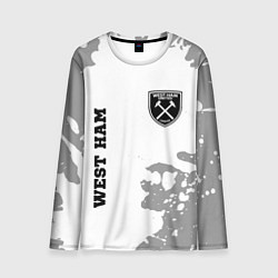 Лонгслив мужской West Ham sport на светлом фоне вертикально, цвет: 3D-принт