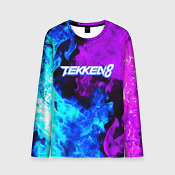 Мужской лонгслив Tekken 8 неоновый огонь
