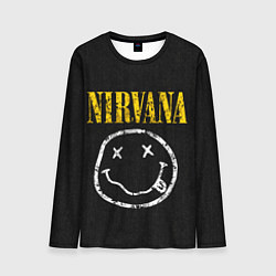 Мужской лонгслив Джинсовка с nirvana