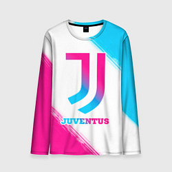 Лонгслив мужской Juventus neon gradient style, цвет: 3D-принт