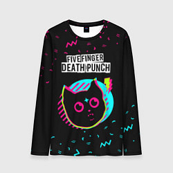 Лонгслив мужской Five Finger Death Punch - rock star cat, цвет: 3D-принт