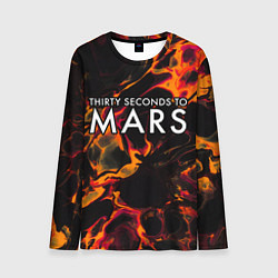 Лонгслив мужской Thirty Seconds to Mars red lava, цвет: 3D-принт