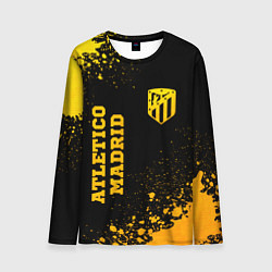 Мужской лонгслив Atletico Madrid - gold gradient вертикально