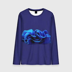Лонгслив мужской Синие воланы графика, цвет: 3D-принт