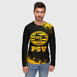 Лонгслив мужской PSV - gold gradient, цвет: 3D-принт — фото 2
