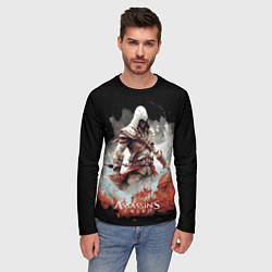 Лонгслив мужской Assassins creed город из частиц, цвет: 3D-принт — фото 2