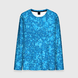 Мужской лонгслив Ярко-голубой абстракция космический