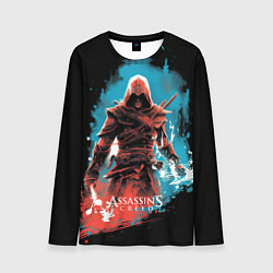 Мужской лонгслив Assassins creed фон абстрактный